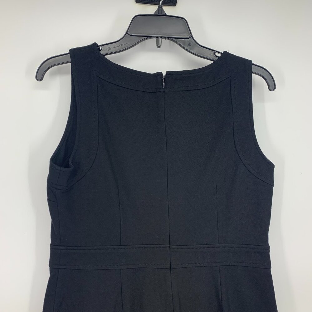 Talbots Dress Black Sleeveless Sheath Empire Waist Seamed - Picture 6 of 9